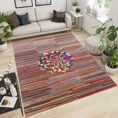Buddhism Inspired Mandala Rug From Nepal