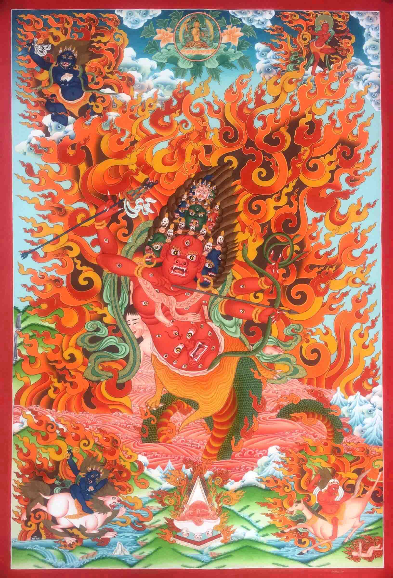 Rahula Son Of Buddha Thangka Painting – Yuna Handicrafts