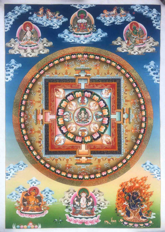 Chenrezig Avalokiteshvara Mandala Thangka