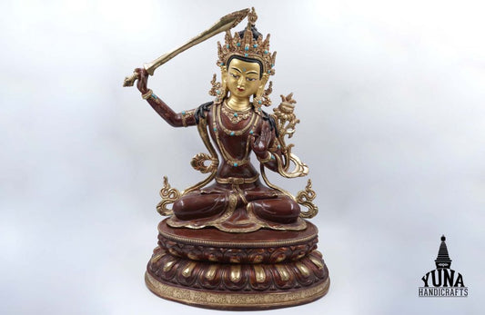Buddhist God Manjushri Statue
