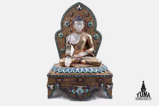 Crystal Buddha Shakyamuni Statue