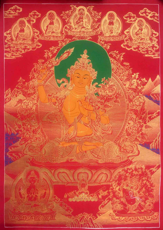 Buddhist God Manjushri Thangka