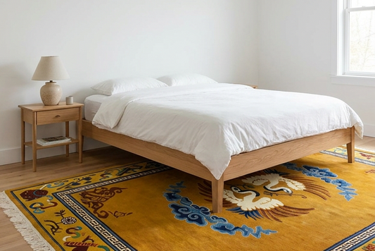 Black-Necked Crane Tibetan Rug