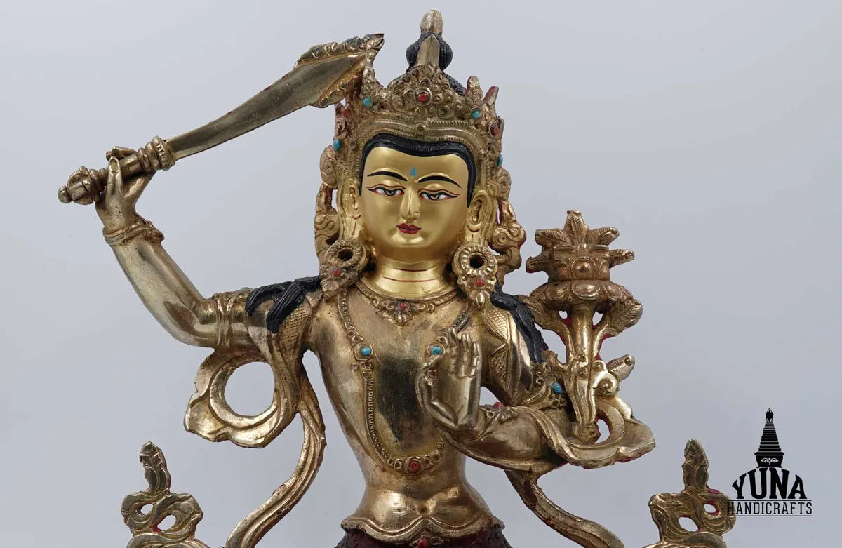 Manjushree Statue Handmade in Nepal