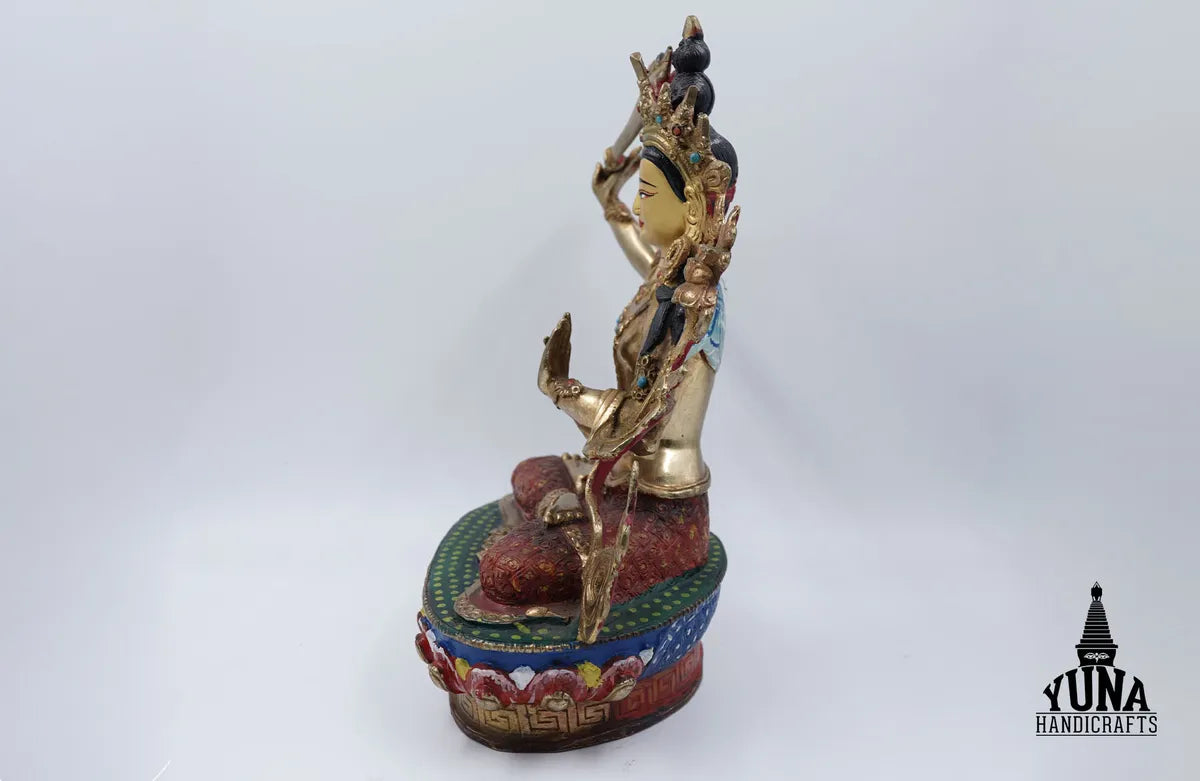 Manjushree Statue Handmade in Nepal