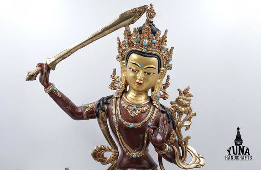 Buddhist God Manjushri Statue