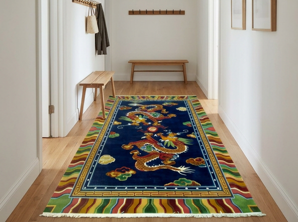 Dragon Area Rug From Tibet