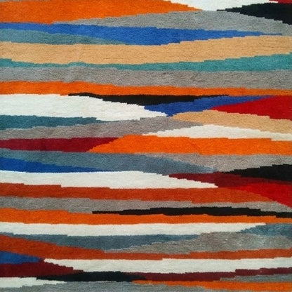 minimalist handwoven scandinavian wool area rug