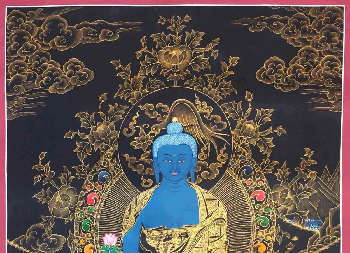Blue Medicine Buddha Painting