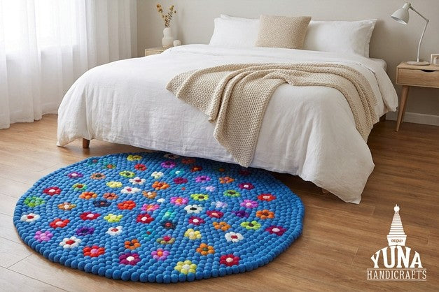 non-toxic nursery felt ball rug