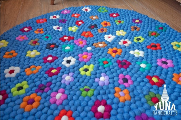 non-toxic nursery felt ball rug