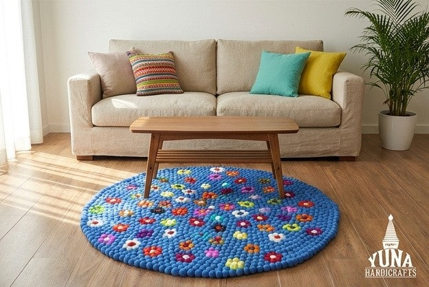 non-toxic nursery felt ball rug