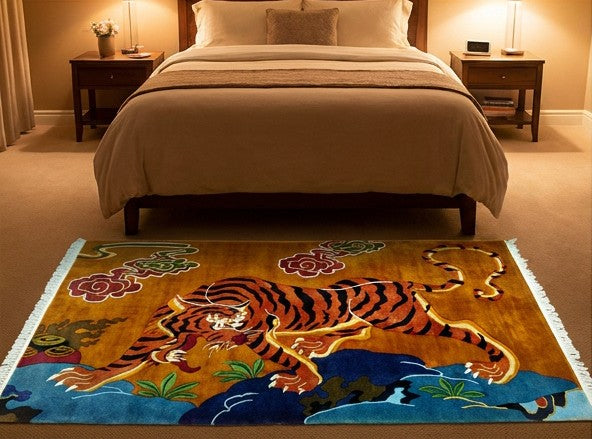 Tibetan Tiger Rug from Nepal