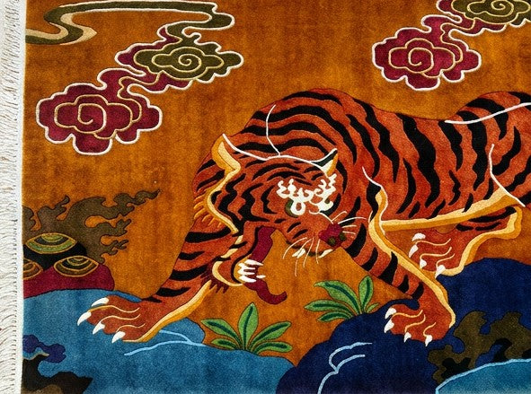 Tibetan Tiger Rug from Nepal