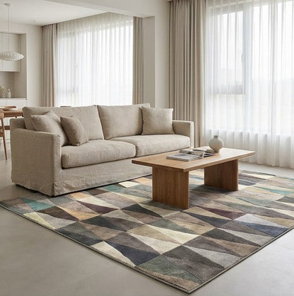 Scandinavian style hand-knotted area rug from Nepal