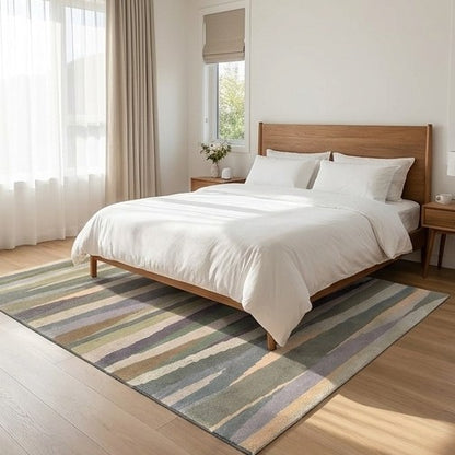 Scandinavian style rug for living room handwoven Nepal