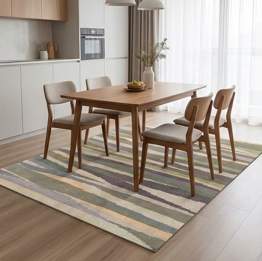 Scandinavian style rug for living room handwoven Nepal
