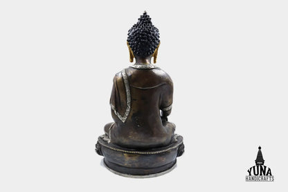 Silver Plated Shakyamuni Statue
