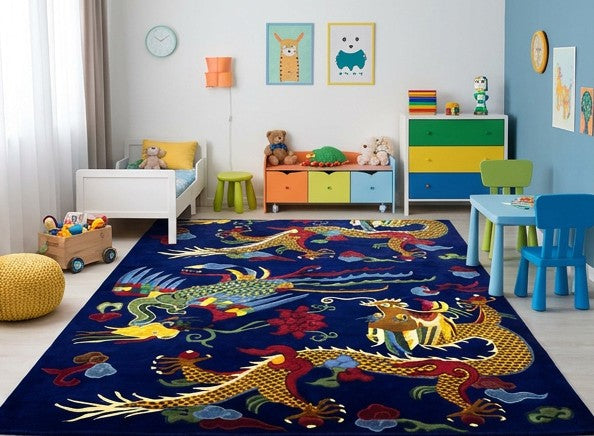 Tibetan dragon carpet handmade Nepal