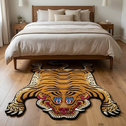 Tibetan tiger rug handmade Nepal