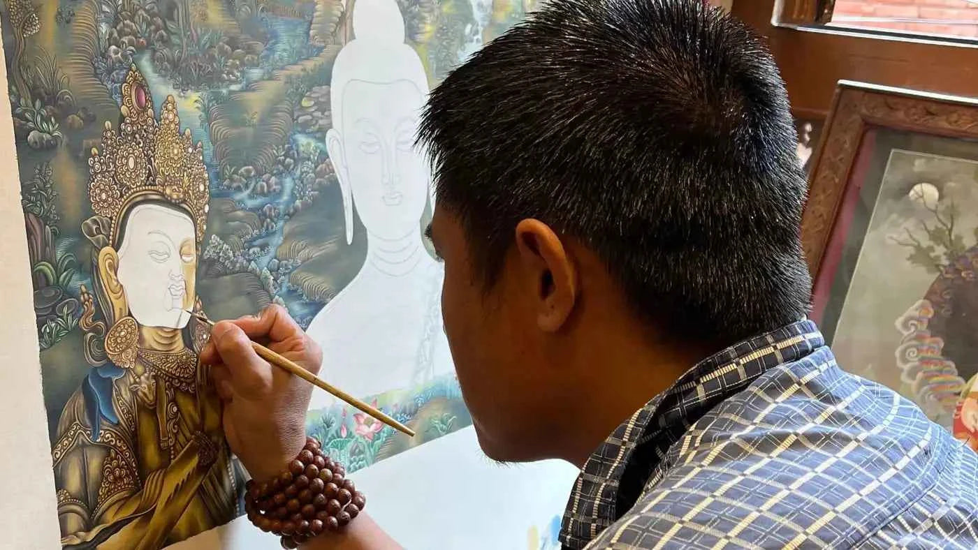 Thangka Painting Banner Photo for Yuna Handicrafts website