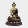 Double Base Gold Plated Shakyamuni Buddha Statue